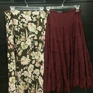 Lot of 2 Aline and flair skirts